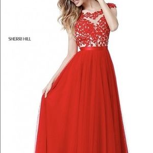 Red gorgeous sherri hill homecoming dress